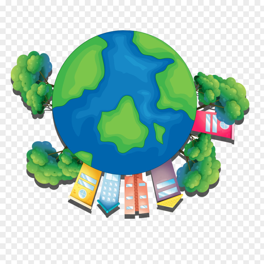 Green Earth Illustration PNG