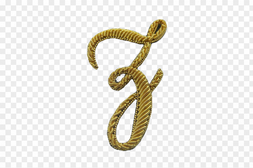 Hand Embroidery Goldwork & Lock Letter PNG