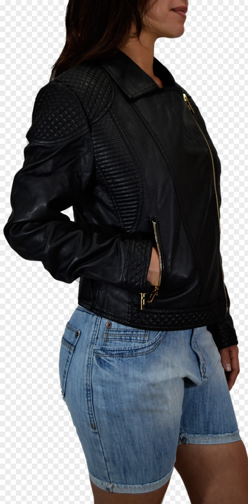 Jacket Leather Shoulder Sleeve Material PNG