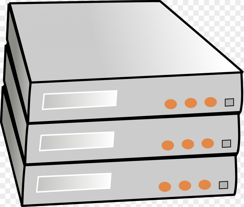Gray DVD 19-inch Rack Server Clip Art PNG