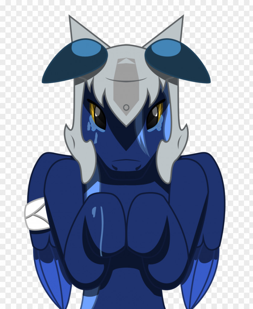 Multi-face Horse Cobalt Blue Cartoon PNG