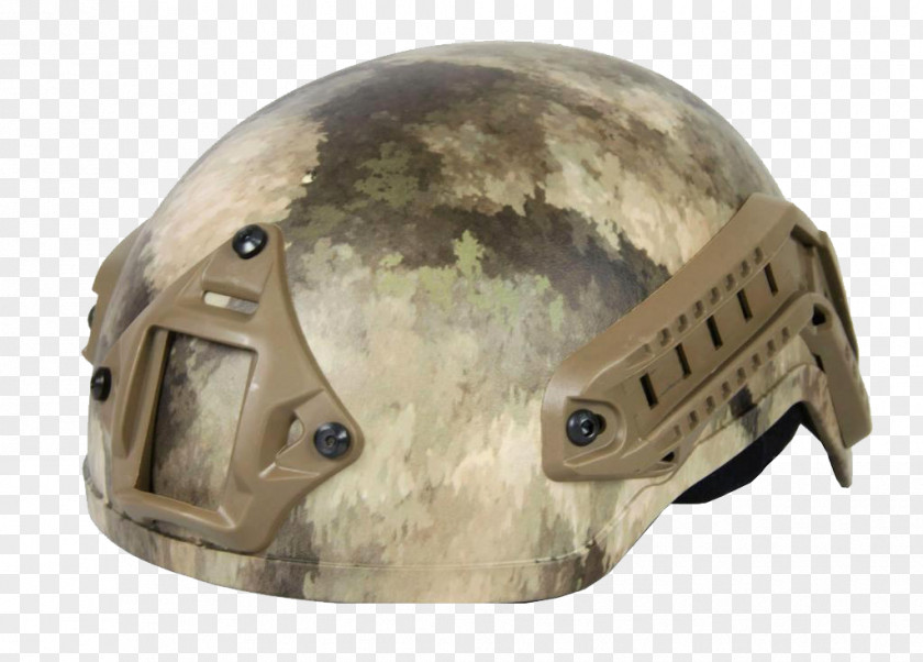 Yellow Camouflage Military Helmet Personnel Armor System For Ground Troops PNG