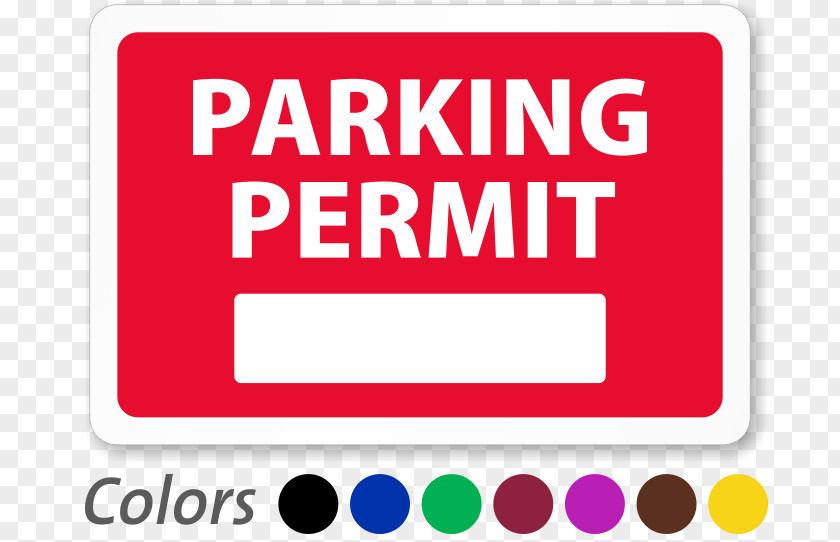 Permit Parking Car Park Decal Sticker Company PNG