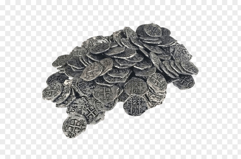 Pirate Coin Coins Piracy Doubloon Spanish Dollar PNG