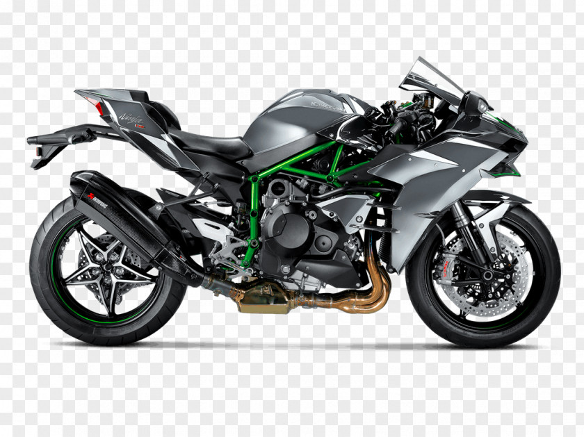 Motorcycle Kawasaki Ninja H2 Exhaust System Akrapovič Motorcycles PNG