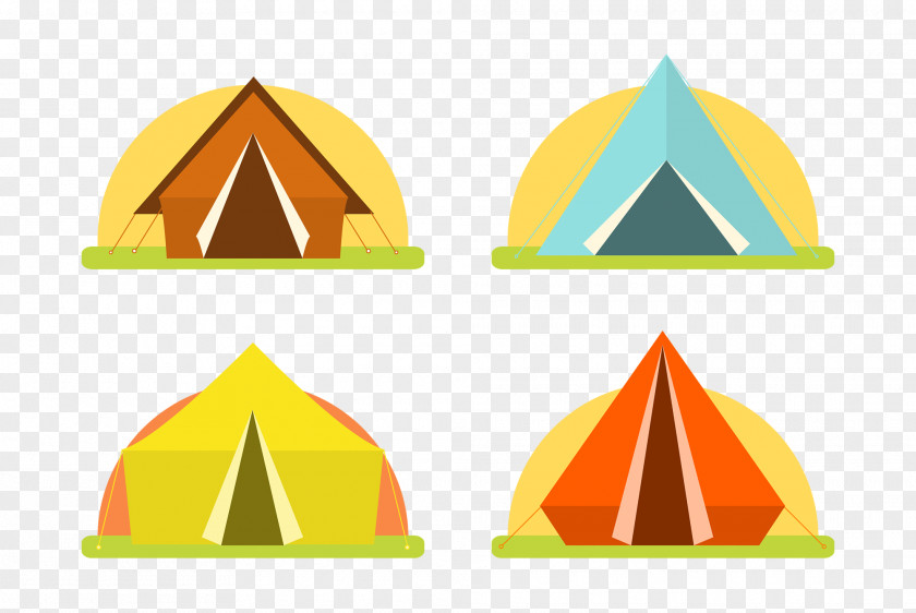 Tent In Desert Camping Vector Graphics Logo Image PNG