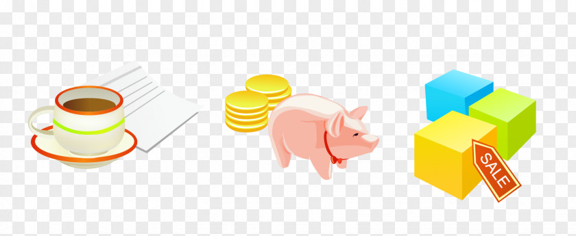 Vector Piggy Bank Brand Yellow Clip Art PNG