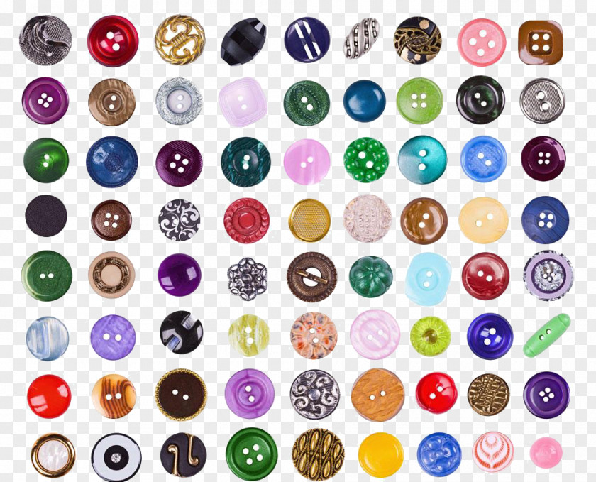 Colored Buttons Show High-definition Buckle Material Button Sewing Needle Clothing PNG