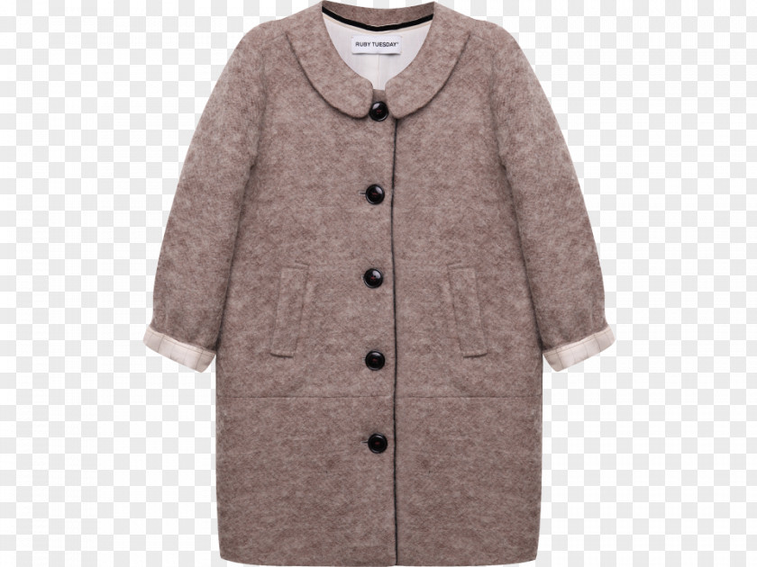 Leisure Coat Overcoat Beige Wool PNG