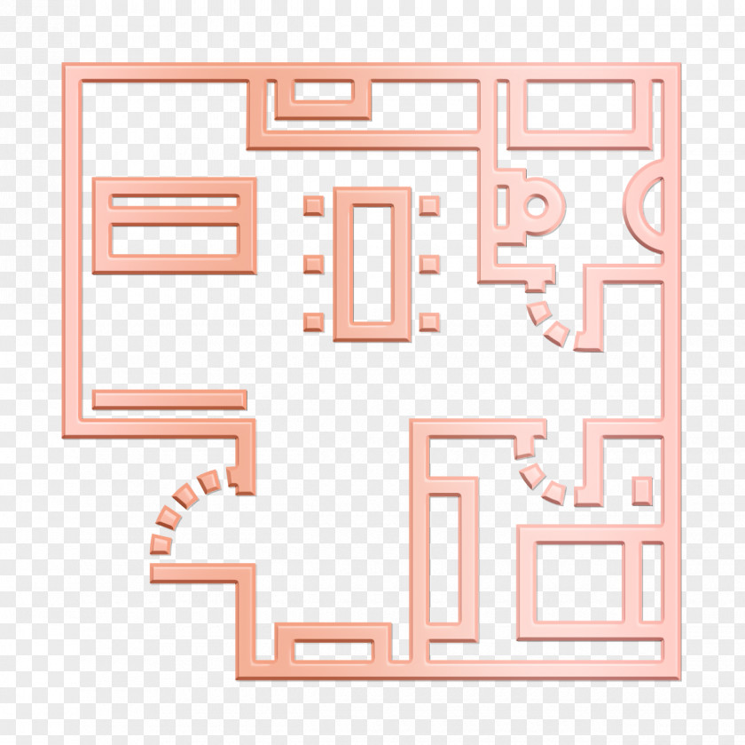 Real Estate Set Icon Blueprint PNG