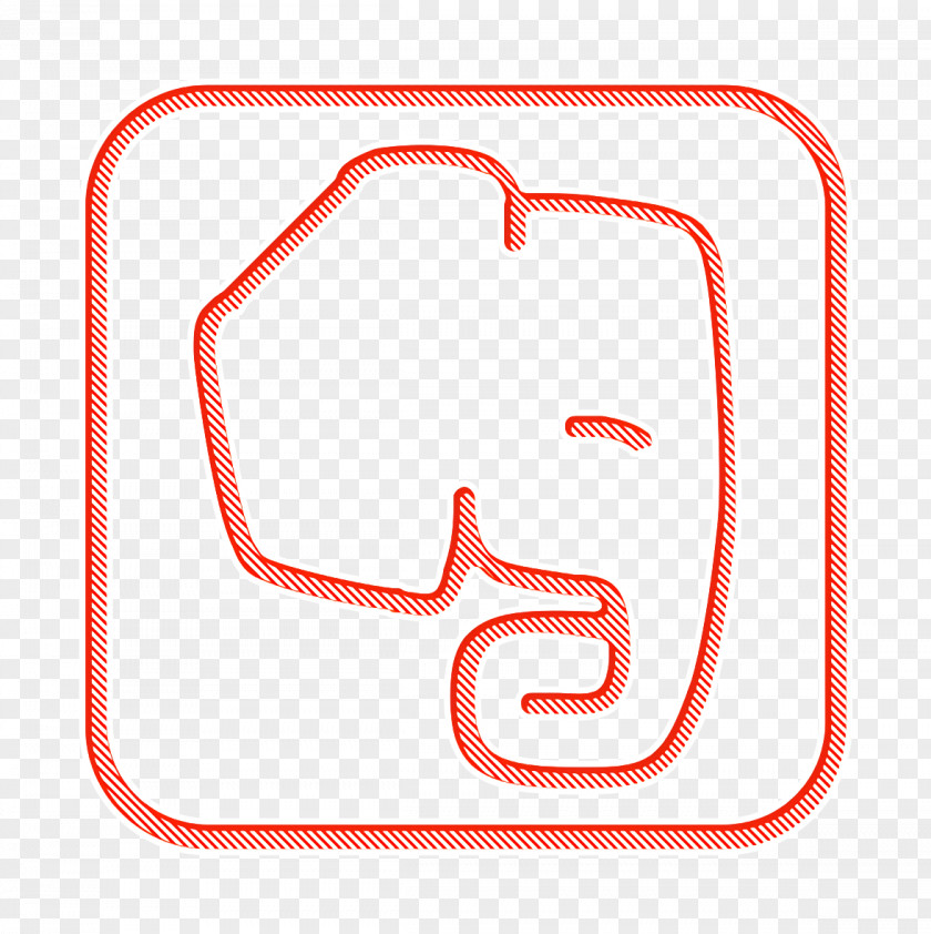 Rectangle Line Art Evernote Icon Media Network PNG