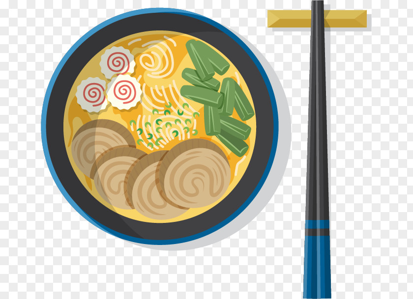 Cartoon Vector Japanese Ramen Cuisine Lamian PNG