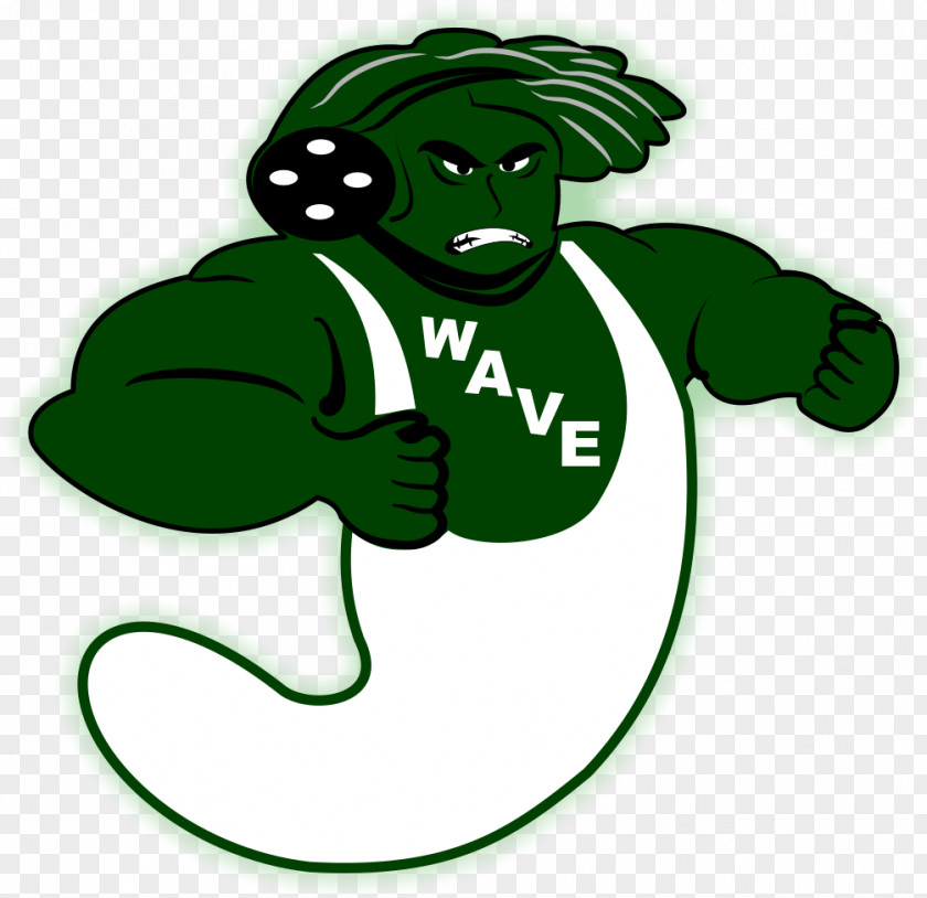 Green Waves New Milford High School Wrestling Sport Town PNG
