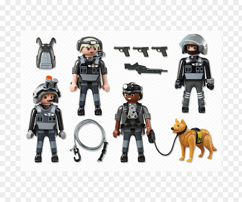 Police Dog SWAT Car Playmobil Toy PNG