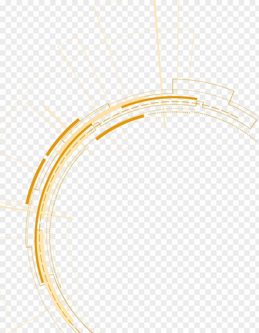 Dynamic Lines Circle Angle Desktop Wallpaper Yellow PNG