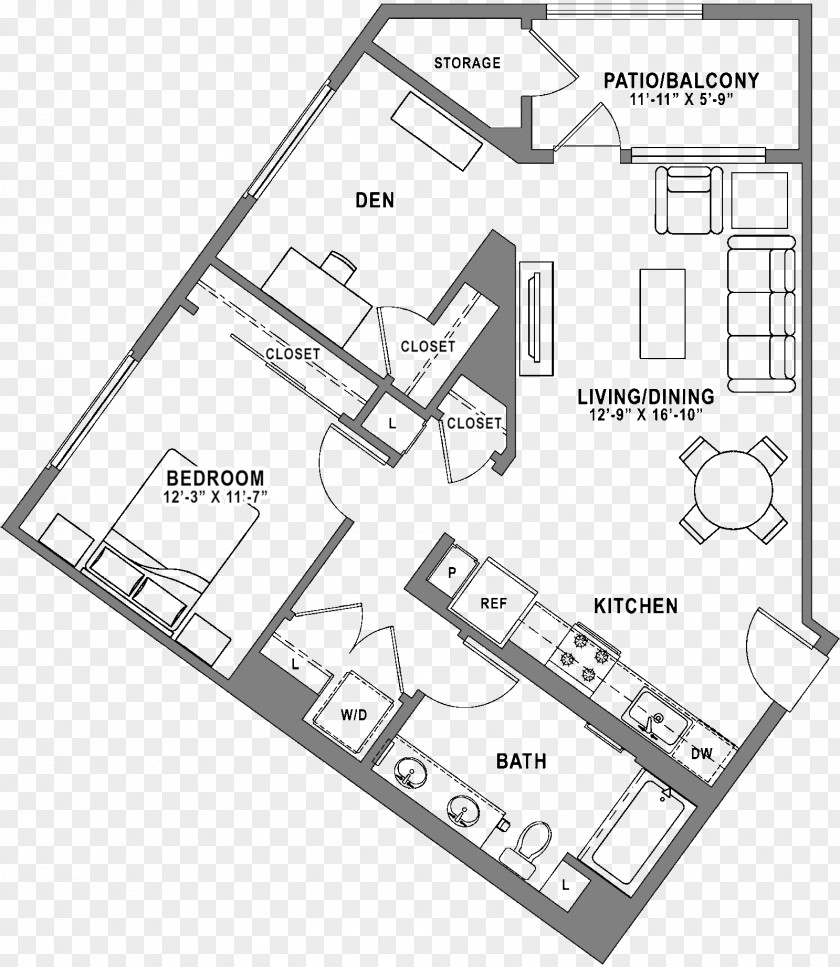 House Floor Plan Baker Block Apartments PNG