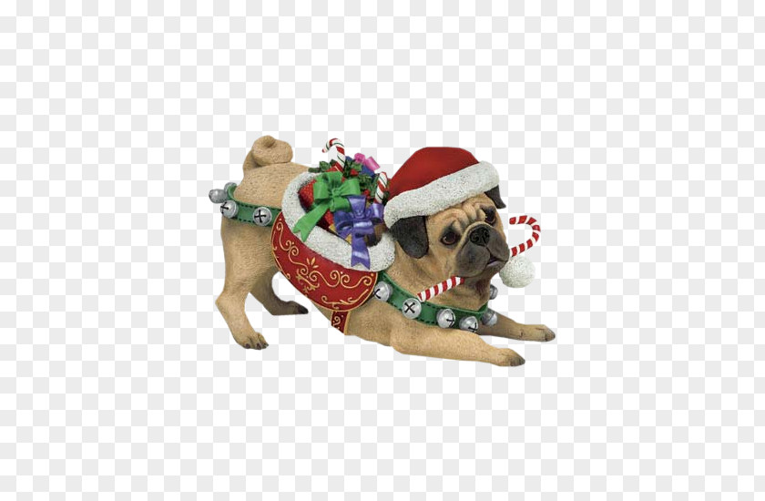 Nice Pug Christmas Puppy Animal Clip Art PNG