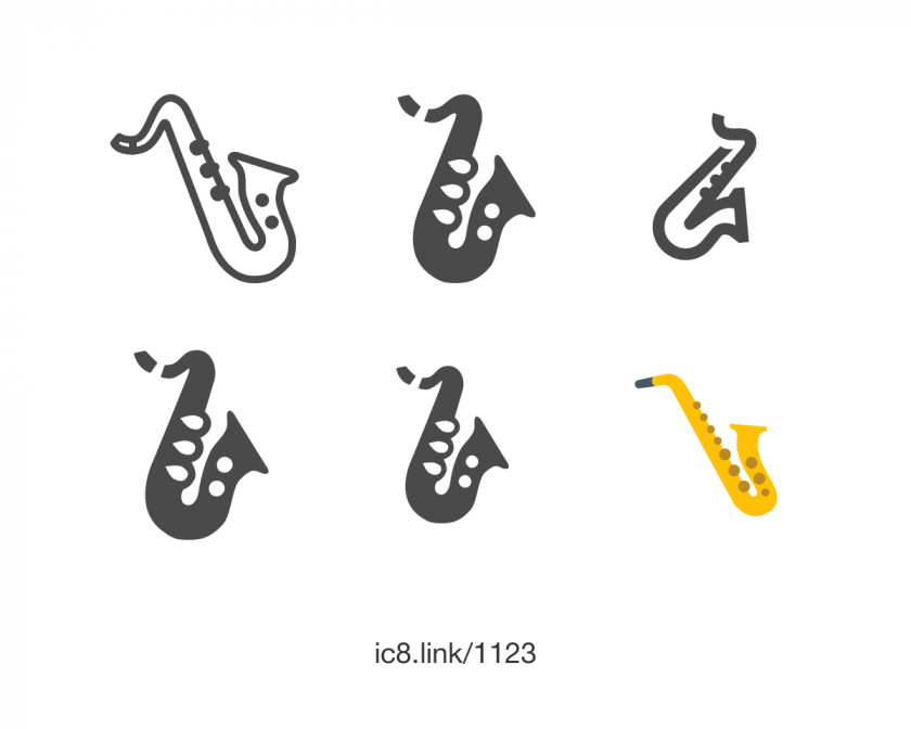 Saxophone Font PNG