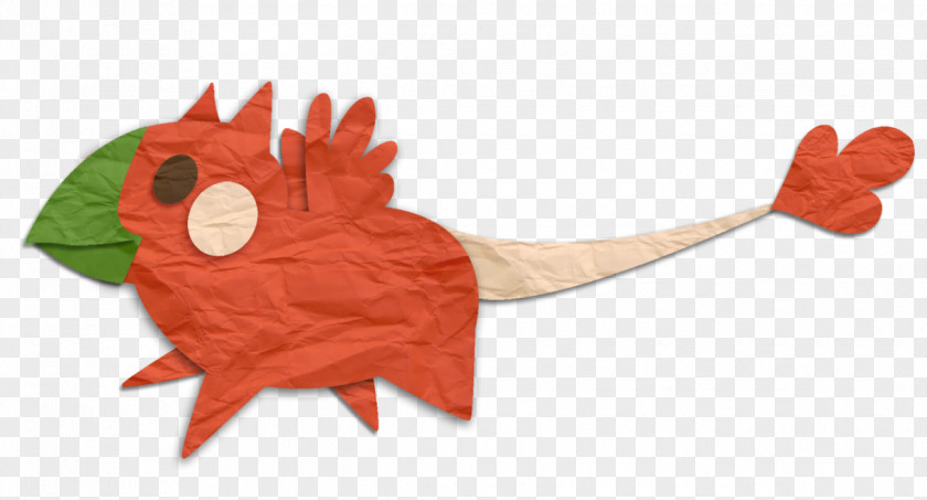Pock Vector Leaf Fish RED.M PNG