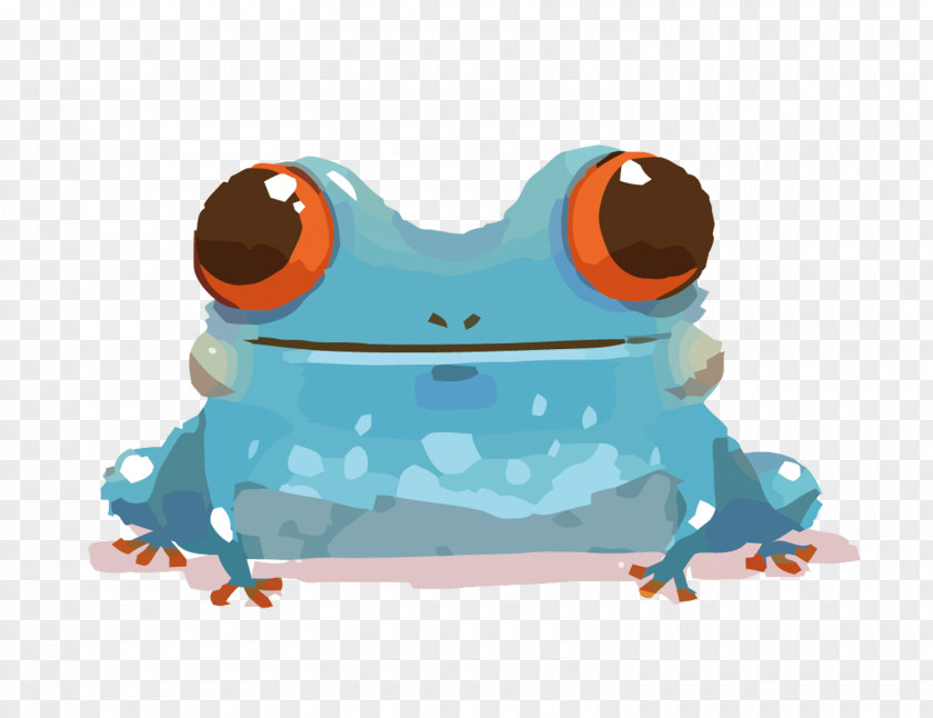 Vector Blue Frogs Poison Dart Frog Reptile Cuteness Illustration PNG