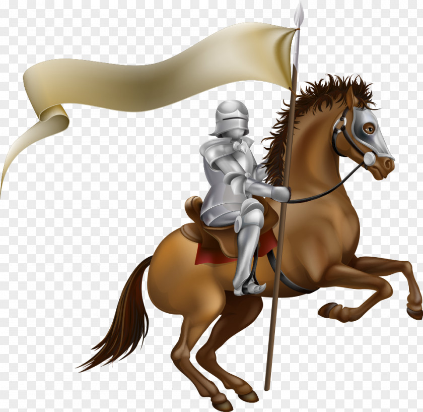 Vector Knight On Horseback Middle Ages Royalty-free Illustration PNG