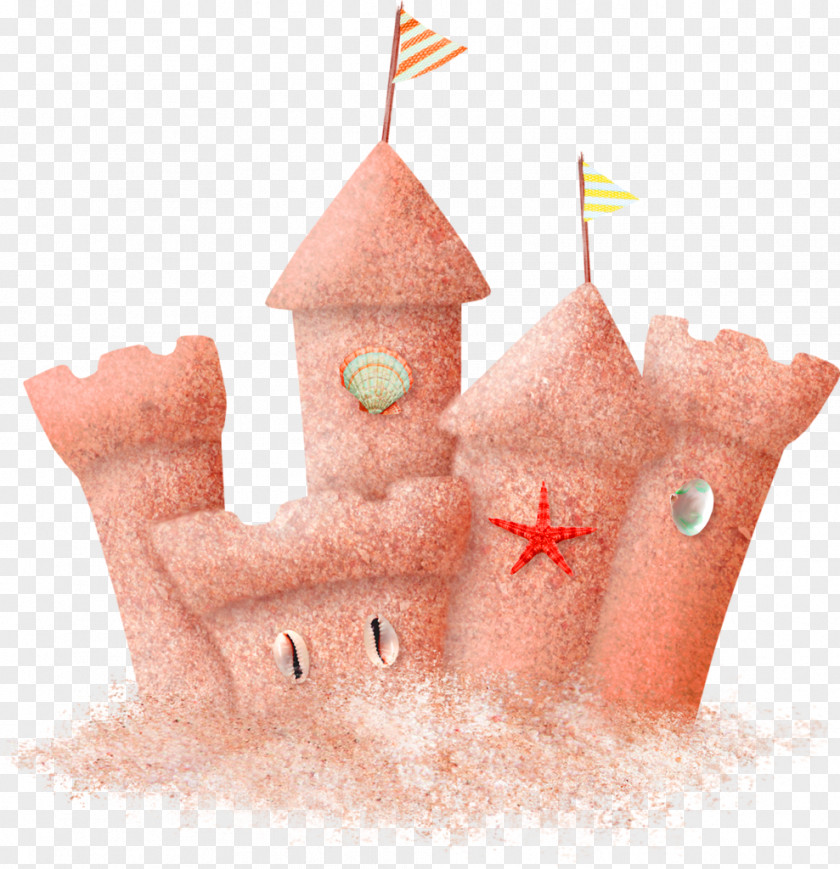 Brown Cartoon Sand Castle Decorative Pattern Art And Play Beach Clip PNG