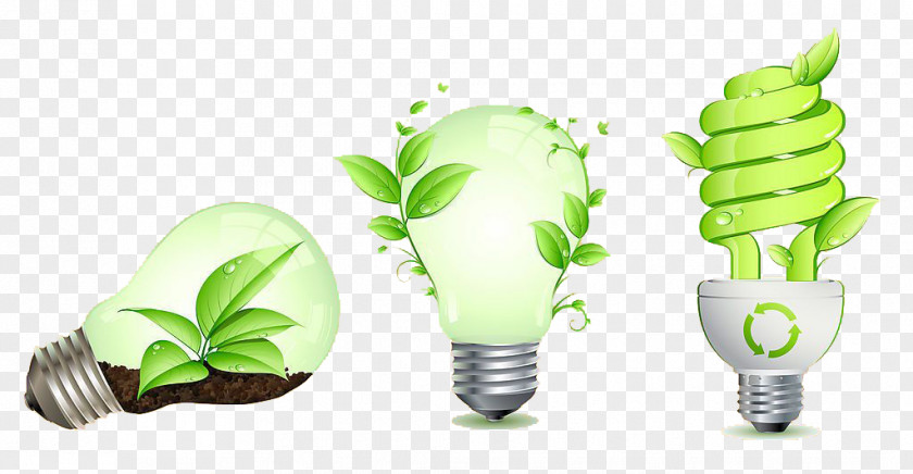 Green Light Bulb Design Lighting Incandescent Environmentally Friendly PNG