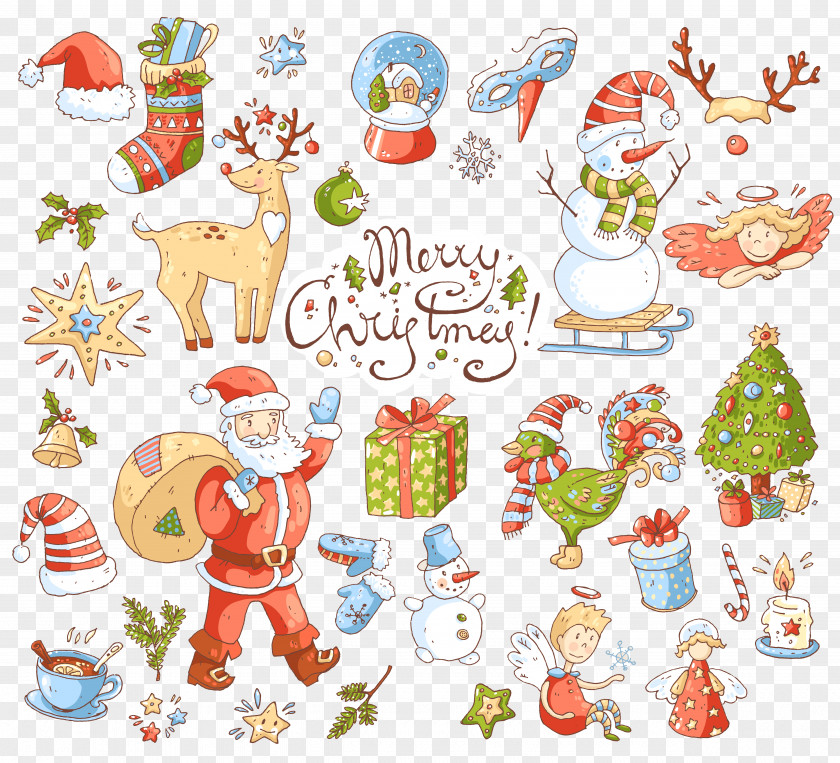 Rudolph Santa Claus Christmas Reindeer Drawings PNG