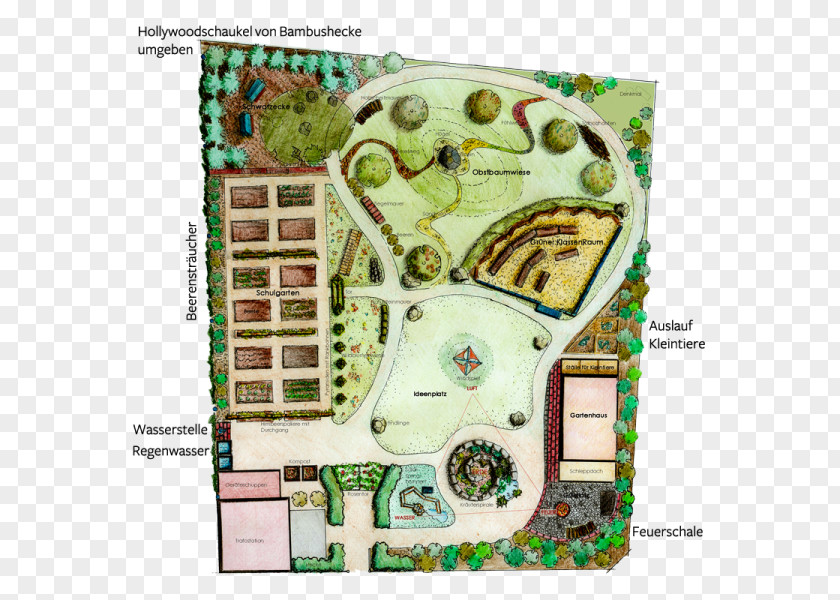 LAN Koulupuutarha Garden Am Falkplatz Floor Plan Axonometry PNG