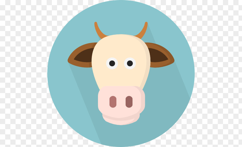 Cartoon Cow Cattle Icon PNG