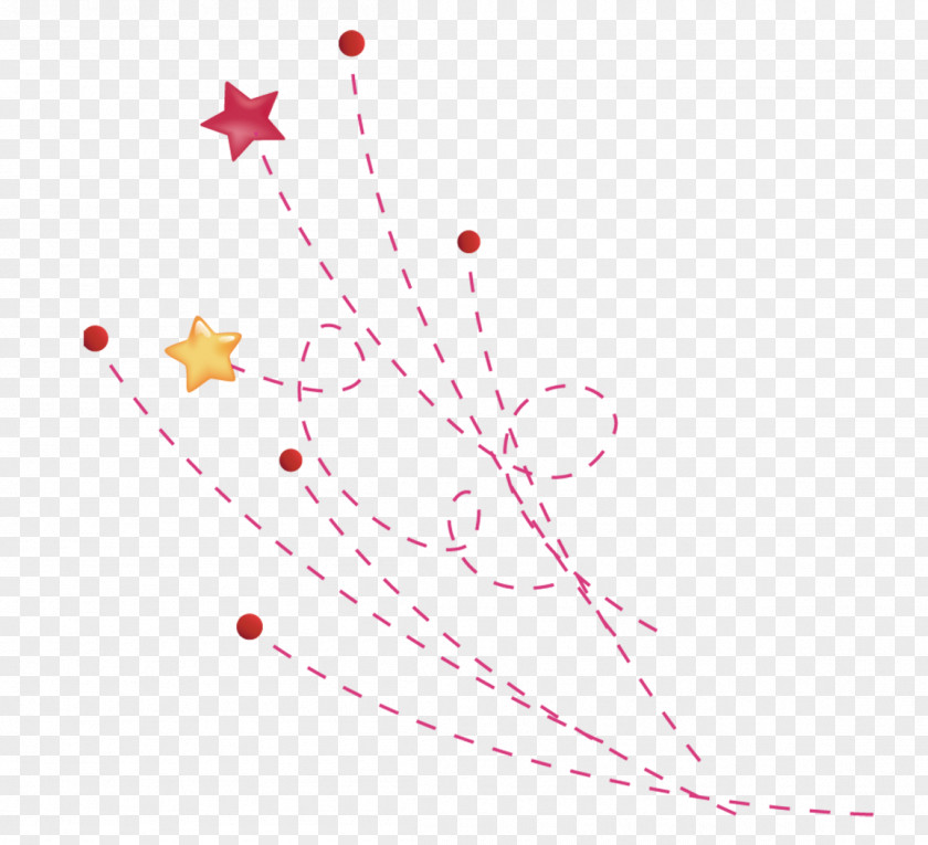 Cartoon Star Dotted Line Decoration Pattern Clip Art PNG