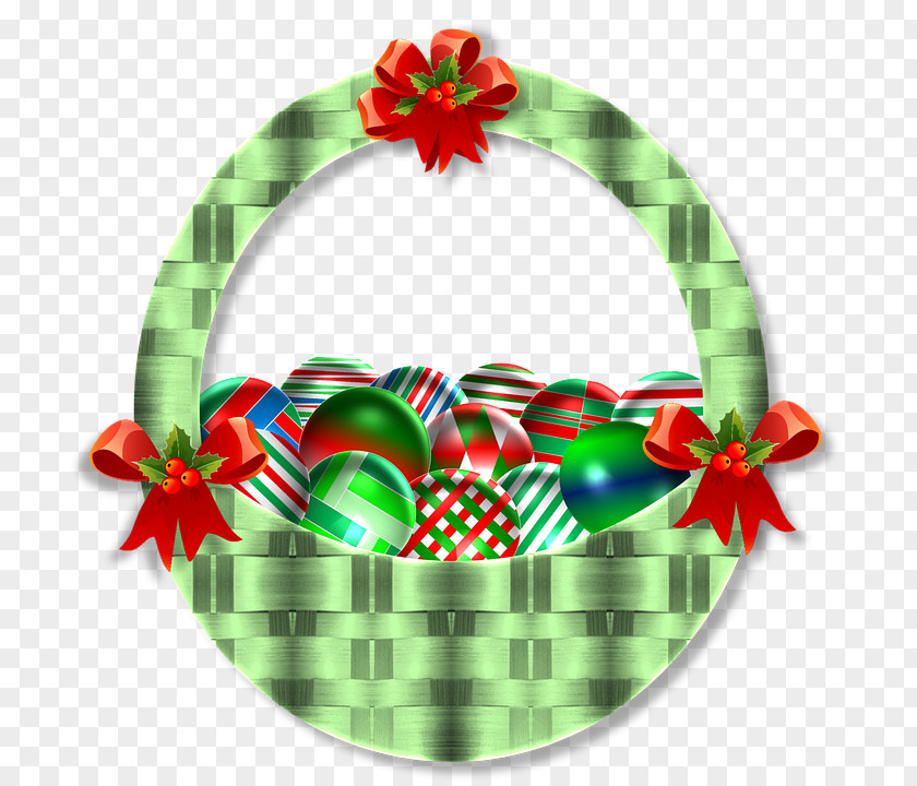 Christmas Basket Ornament PNG