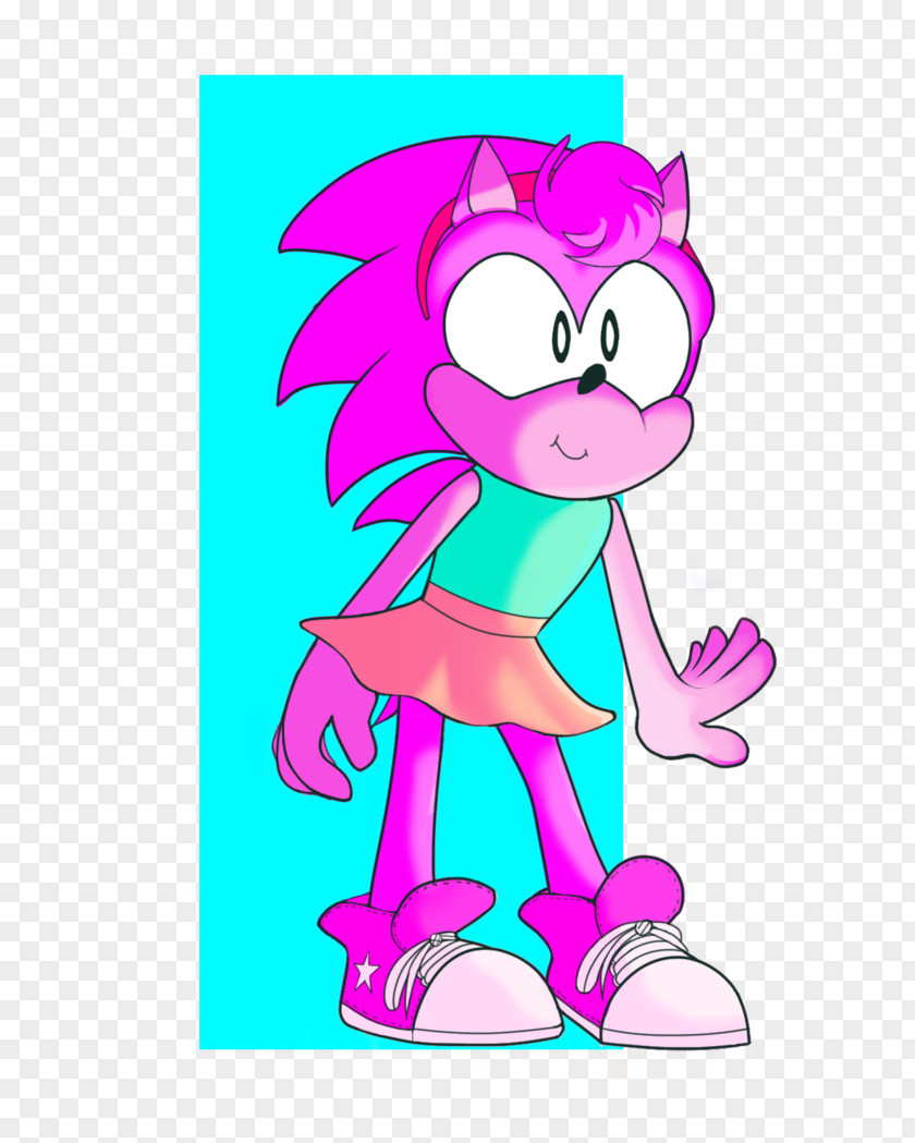 Classic Amy Rose Sonic CD Hedgehog Clip Art Illustration PNG