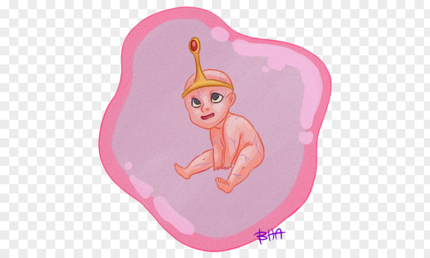 Embryo Pink M Cartoon Character PNG