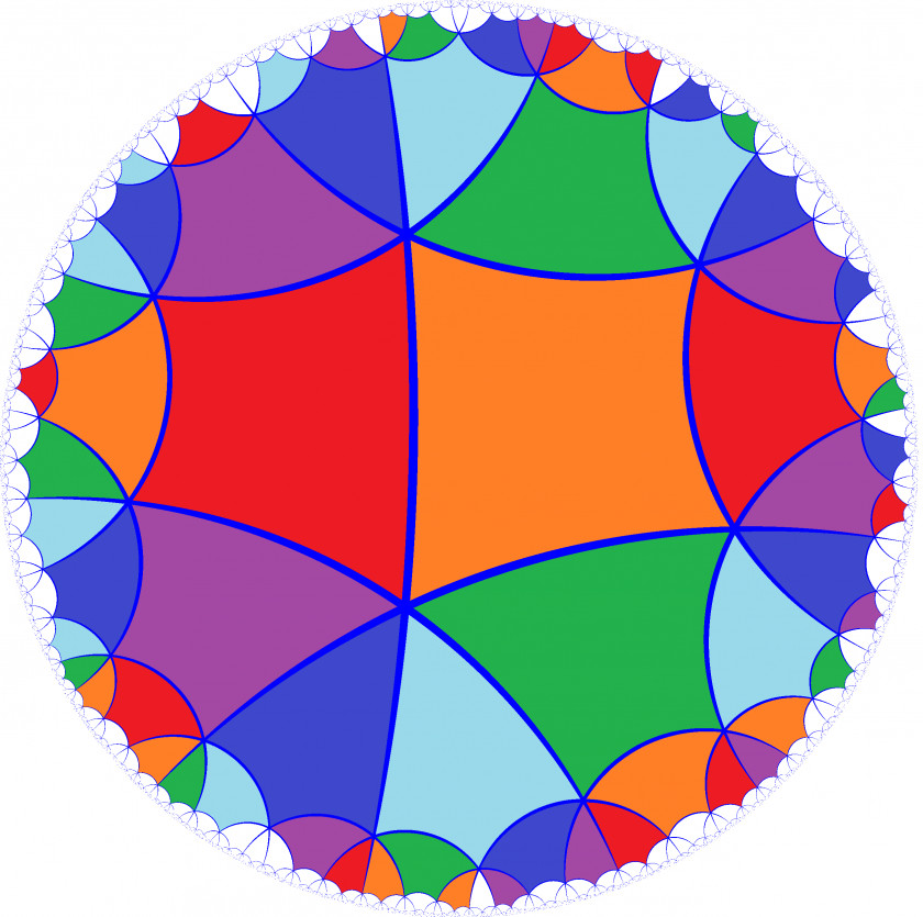 Rhogef Domain Tessellation Order-6 Square Tiling Clip Art PNG