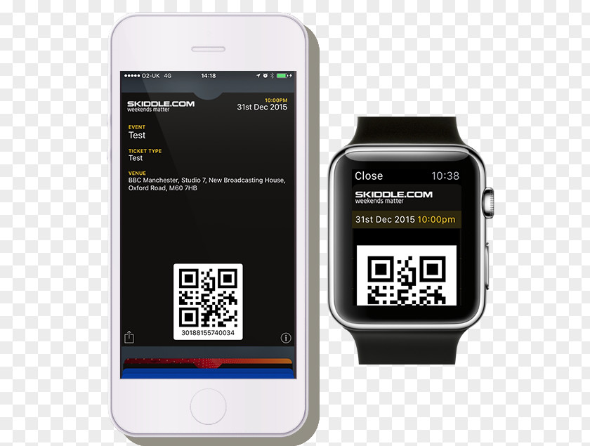 Smartphone Apple Wallet Ticket Barcode PNG