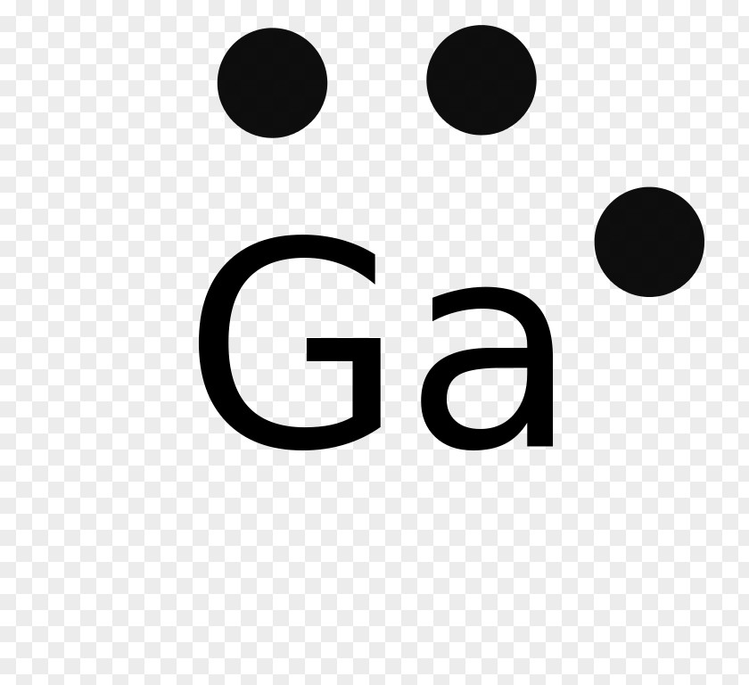 Symbol Lewis Structure Gallium Electron Diagram Atom PNG