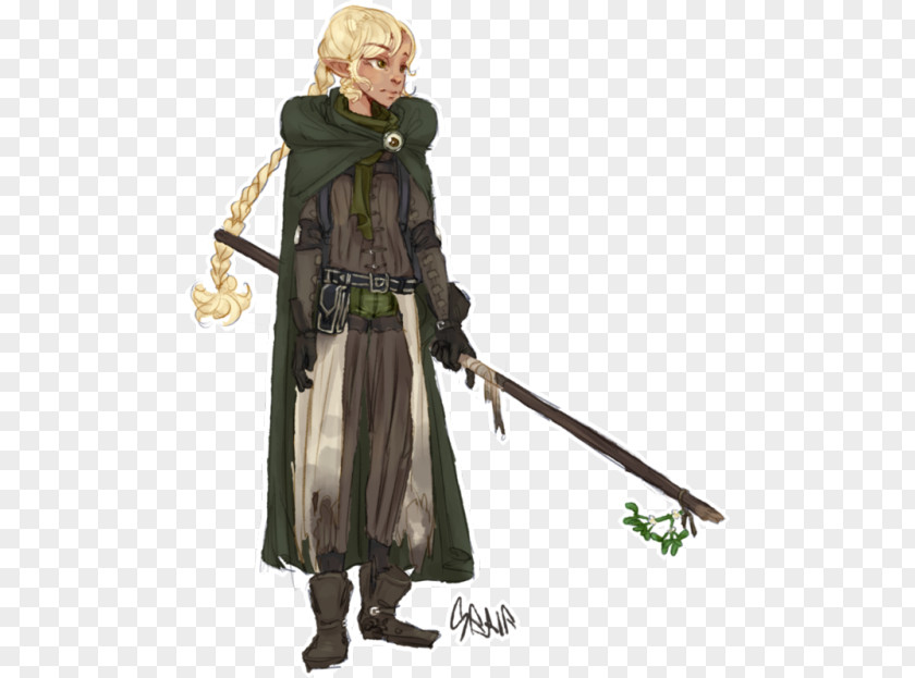 Elf Ranger Costume Design PNG