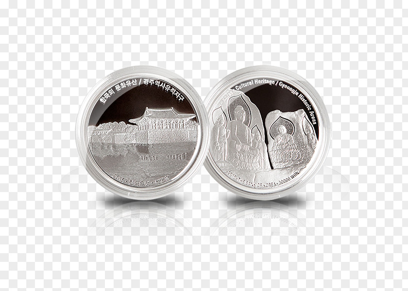 Korean Culture Silver Coin PNG