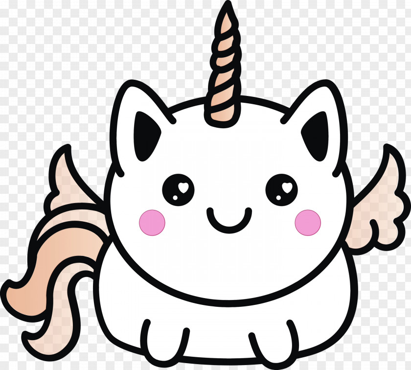 White Head Pink Cat Cartoon PNG