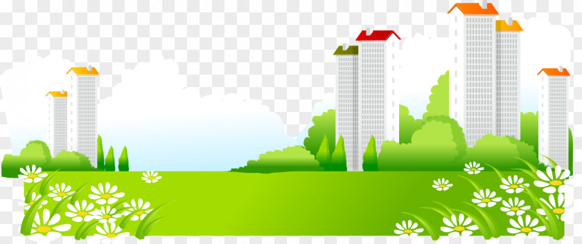 Beautiful Green City Vector Material Stock Photography Clip Art PNG