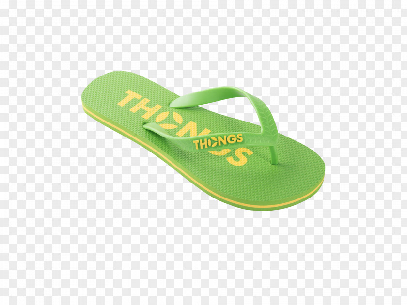 Yellow Green Flip-flops Shoe PNG