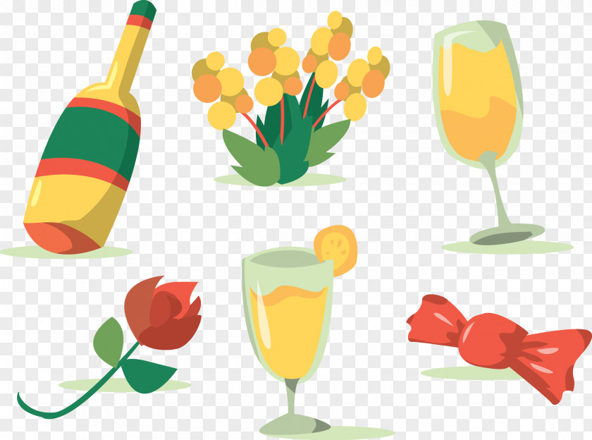 Candy,Drink,rose Mimosa Cocktail Euclidean Vector Download PNG