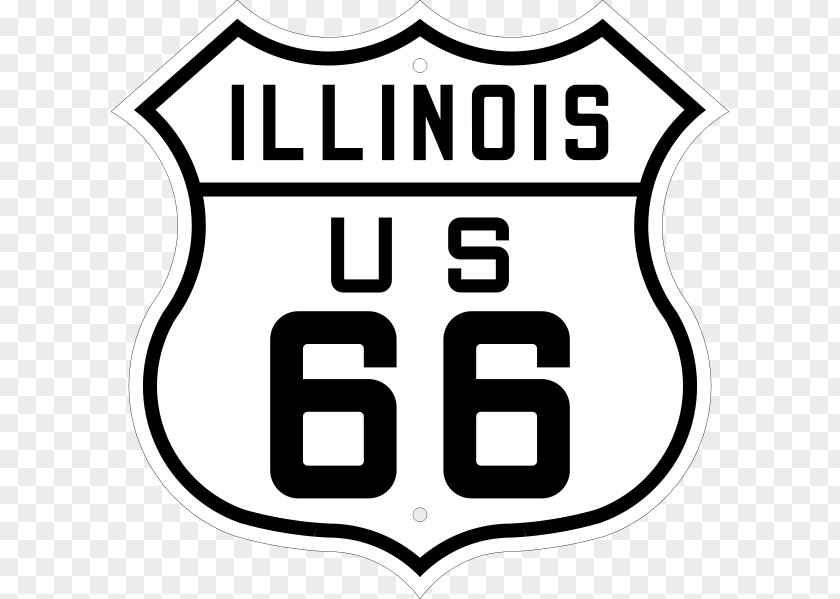 Road U.S. Route 66 In Illinois AutoCAD DXF US Numbered Highways PNG