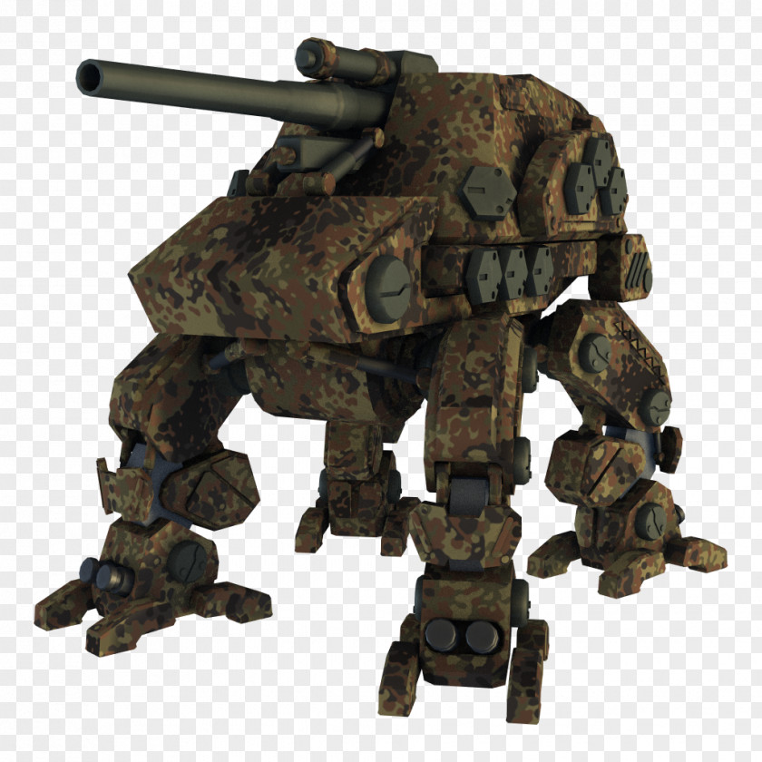 Artillery Military Robot Mecha Camouflage PNG