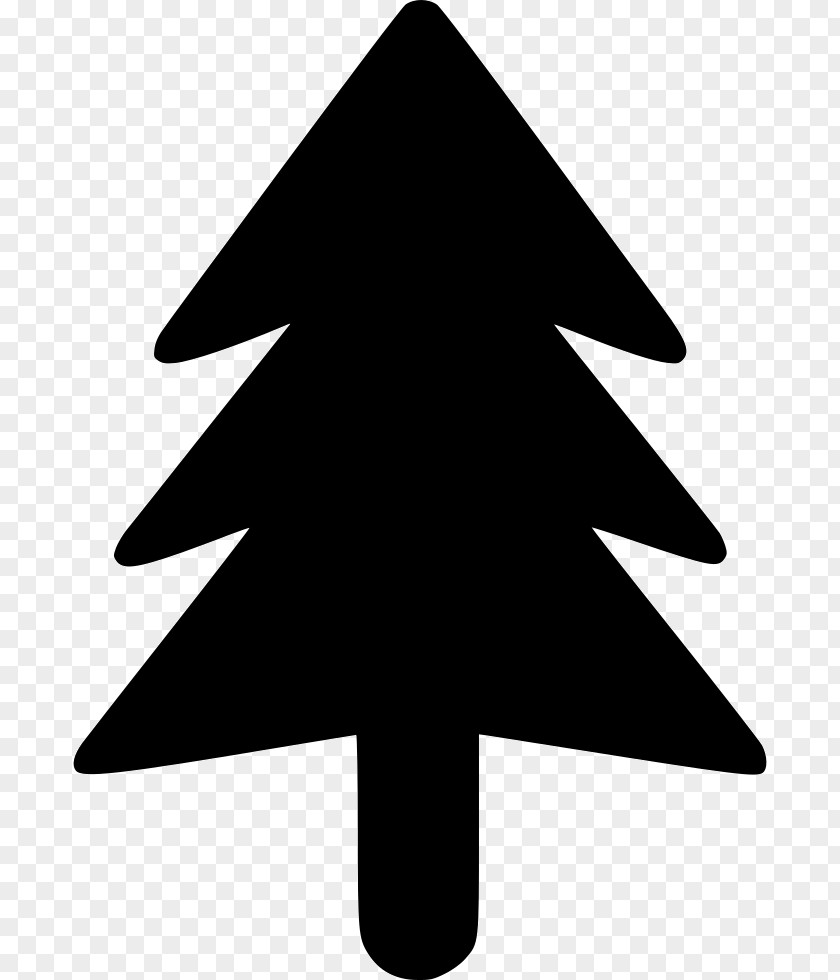 Christmas Tree Black And White Clip Art PNG