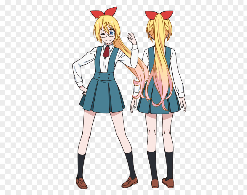 Design Nisekoi Character Seishirou Tsugumi Model Sheet PNG