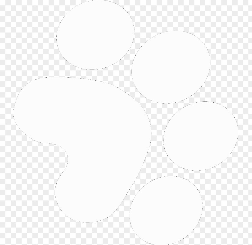 Dog Paw Print Stencil Circle Angle Pattern PNG