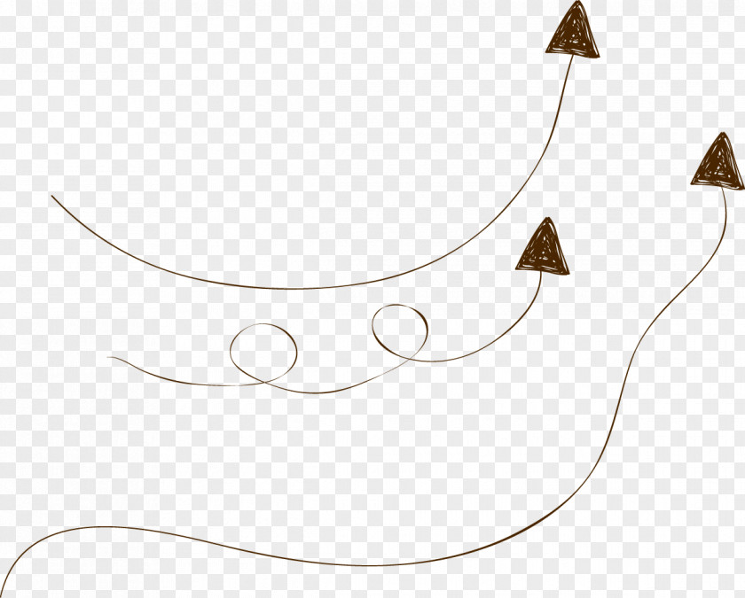 Cartoon Hand-drawn Line Arrow PNG