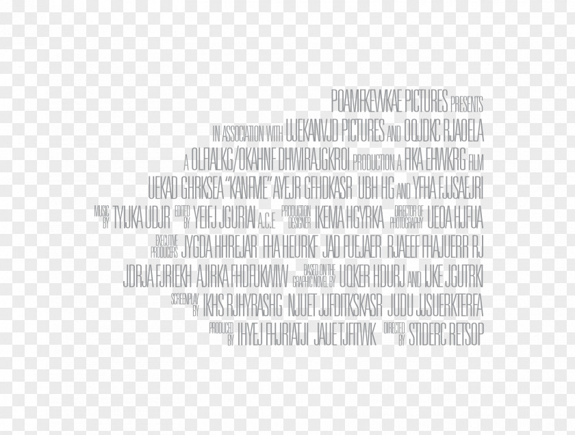 Movie Poster Credits Film Billing Closing Font PNG